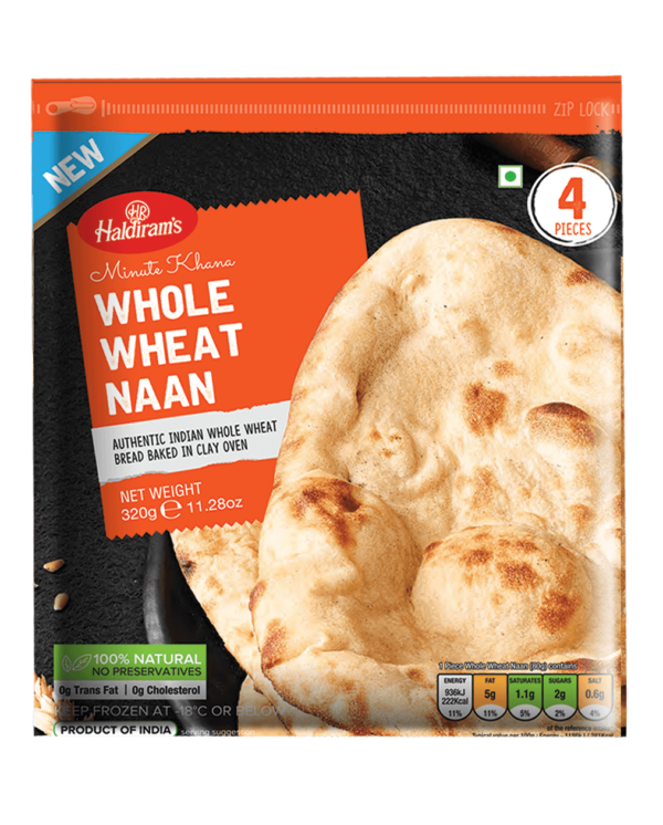 HALDIRAM'S Whole Wheat Naan 4p
